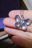 1 Carat Moissanite Butterfly Pendant Necklace - Trendsi - Flyclothing LLC