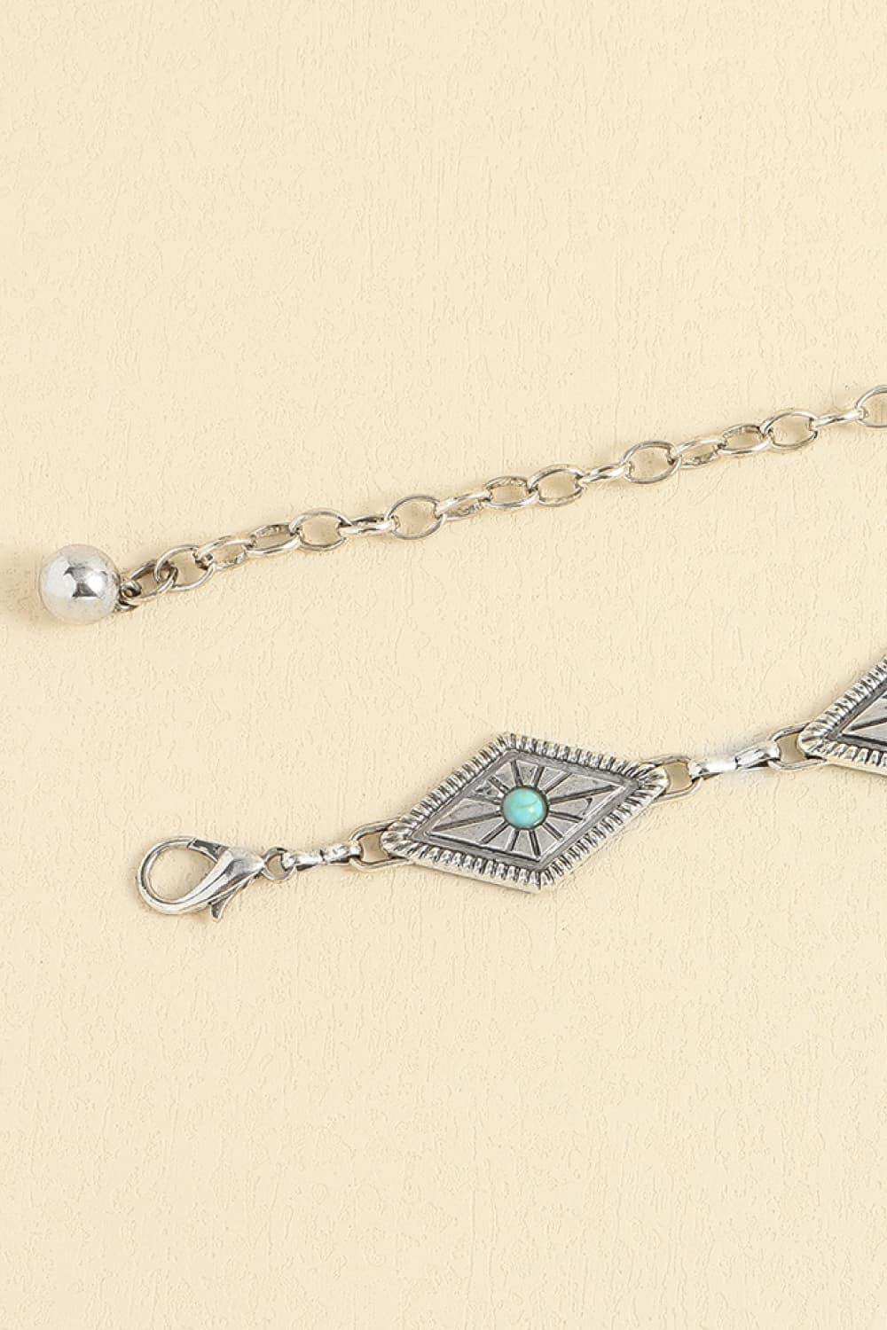 Vintage Turquoise Alloy Belt - Trendsi - Flyclothing LLC