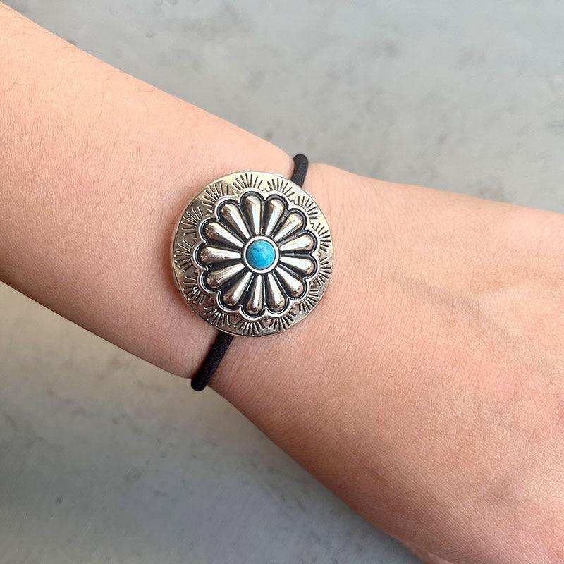 Turquoise Round Shape Hair Rope - Trendsi - Flyclothing LLC