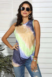 Tie-Dye Round Neck Tank - Trendsi - Flyclothing LLC