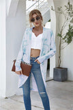Tie-Dye Open Front Longline Cardigan - Trendsi - Flyclothing LLC