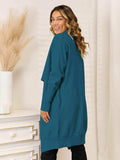 Long Sleeve Open Front Longline Cardigan - Trendsi - Flyclothing LLC