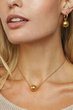 18K Gold-Plated Round Shape Pendant Necklace - Trendsi - Flyclothing LLC