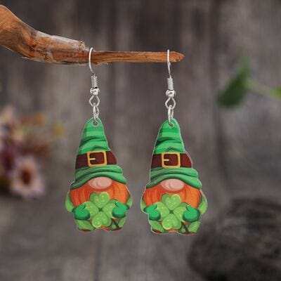 Wooden Alloy Dangle Earrings - Trendsi - Flyclothing LLC