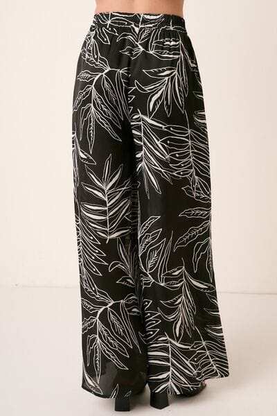 Mittoshop Printed Wide Leg Pants - Trendsi - Flyclothing LLC