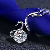 2 Carat Moissanite 925 Sterling Silver Necklace - Trendsi - Flyclothing LLC
