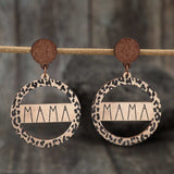 Alloy Wooden Dangle Earrings - Trendsi - Flyclothing LLC