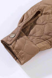 Snap Down Collared Winter Coat - Trendsi - Flyclothing LLC