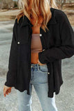 Pocketed Button Up Droppped Shoulder Jacket - Trendsi - Flyclothing LLC