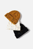 Confetti Rib-Knit Cuff Beanie - Trendsi - Flyclothing LLC