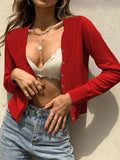Button Up Long Sleeve Cardigan - Trendsi - Flyclothing LLC