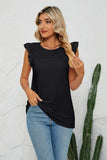 Smocked Round Neck Eyelet Top - Trendsi - Flyclothing LLC