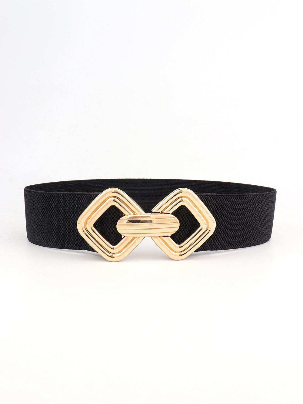Geometric Buckle Elastic Wide Belt - Trendsi - Flyclothing LLC