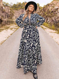 Plus Size Long Sleeve Maxi Dress - Trendsi - Flyclothing LLC