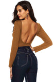 Button Detail Bodysuit - Trendsi - Flyclothing LLC