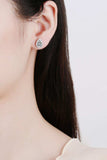 Moissanite Teardrop Stud Earrings - Trendsi - Flyclothing LLC