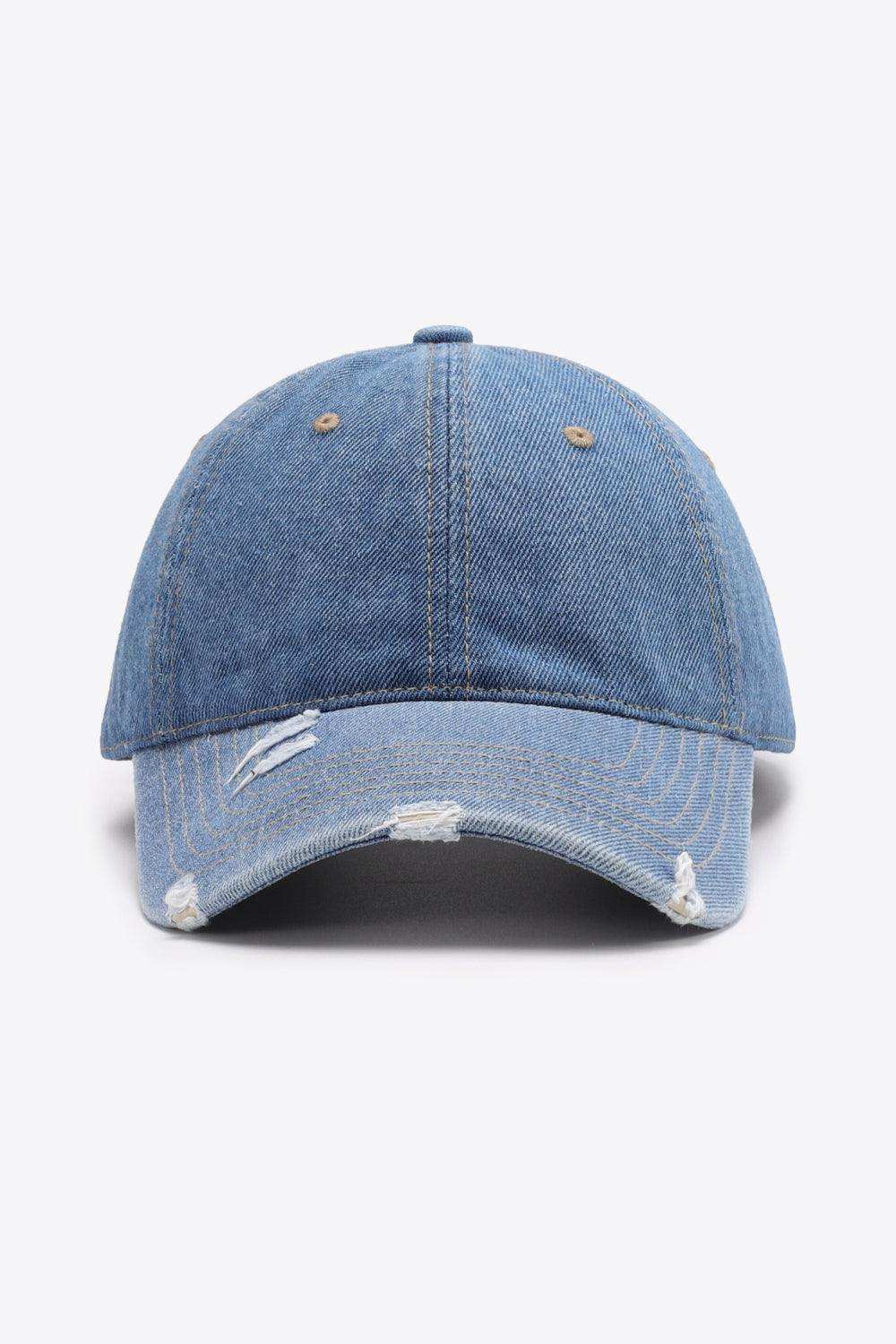 Distressed Adjustable Baseball Cap - Trendsi - Flyclothing LLC