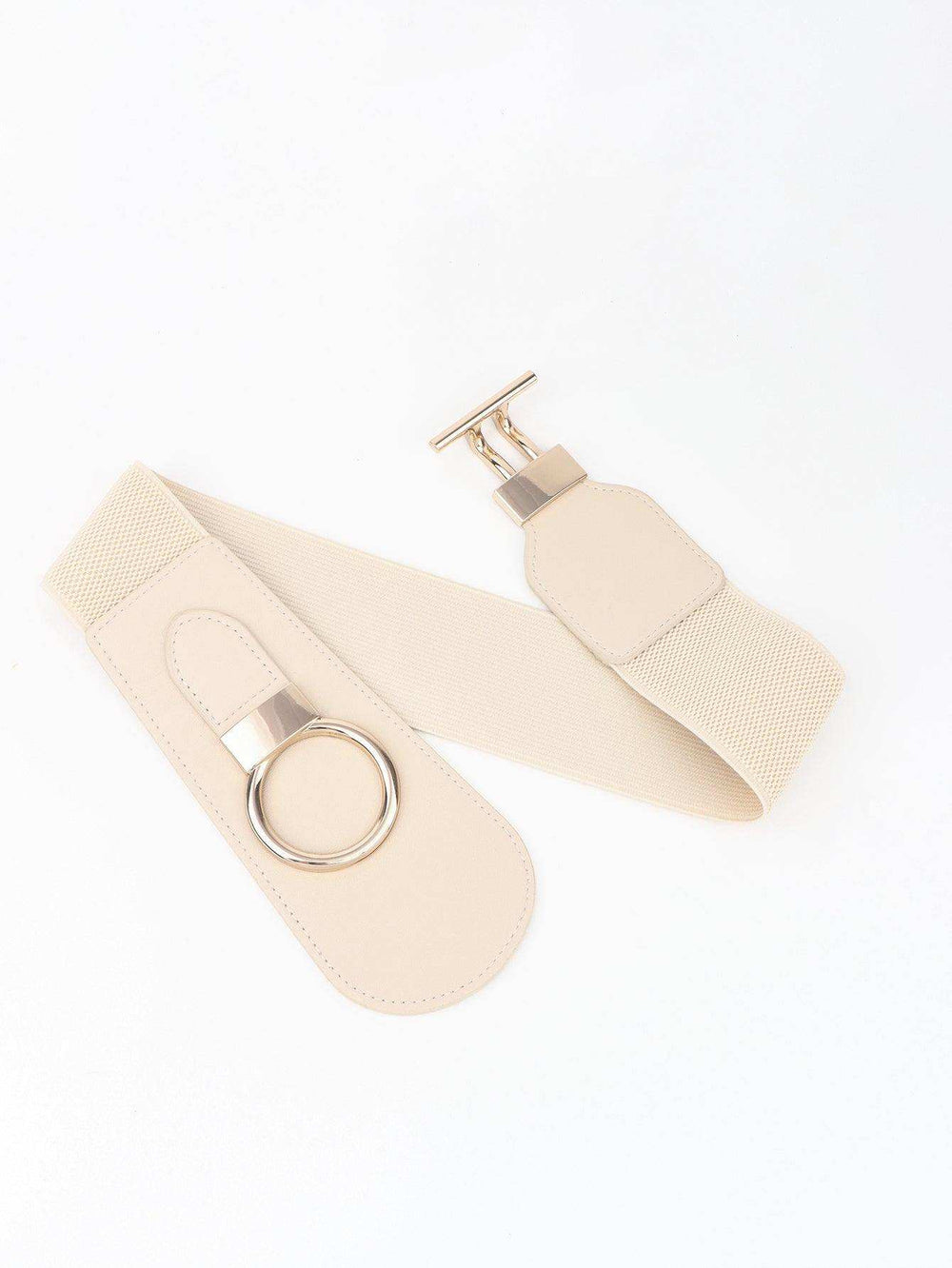 PU Elastic Wide Belt with Alloy Buckle - Trendsi - Flyclothing LLC