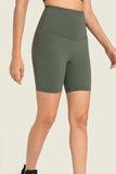 Seamless High-Rise Wide Waistband Biker Shorts - Trendsi - Flyclothing LLC