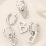 Letter B Titanium Steel Earrings - Trendsi - Flyclothing LLC