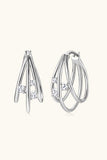 Moissanite 925 Sterling Silver Layered Earrings - Trendsi - Flyclothing LLC