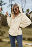 Cable-Knit Long Sleeve Hooded Jacket - Trendsi - Flyclothing LLC