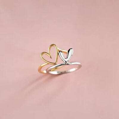 Heart Shape Irregular 925 Sterling Silver Ring - Trendsi - Flyclothing LLC