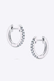 Moissanite 925 Sterling Silver Huggie Earrings - Trendsi - Flyclothing LLC