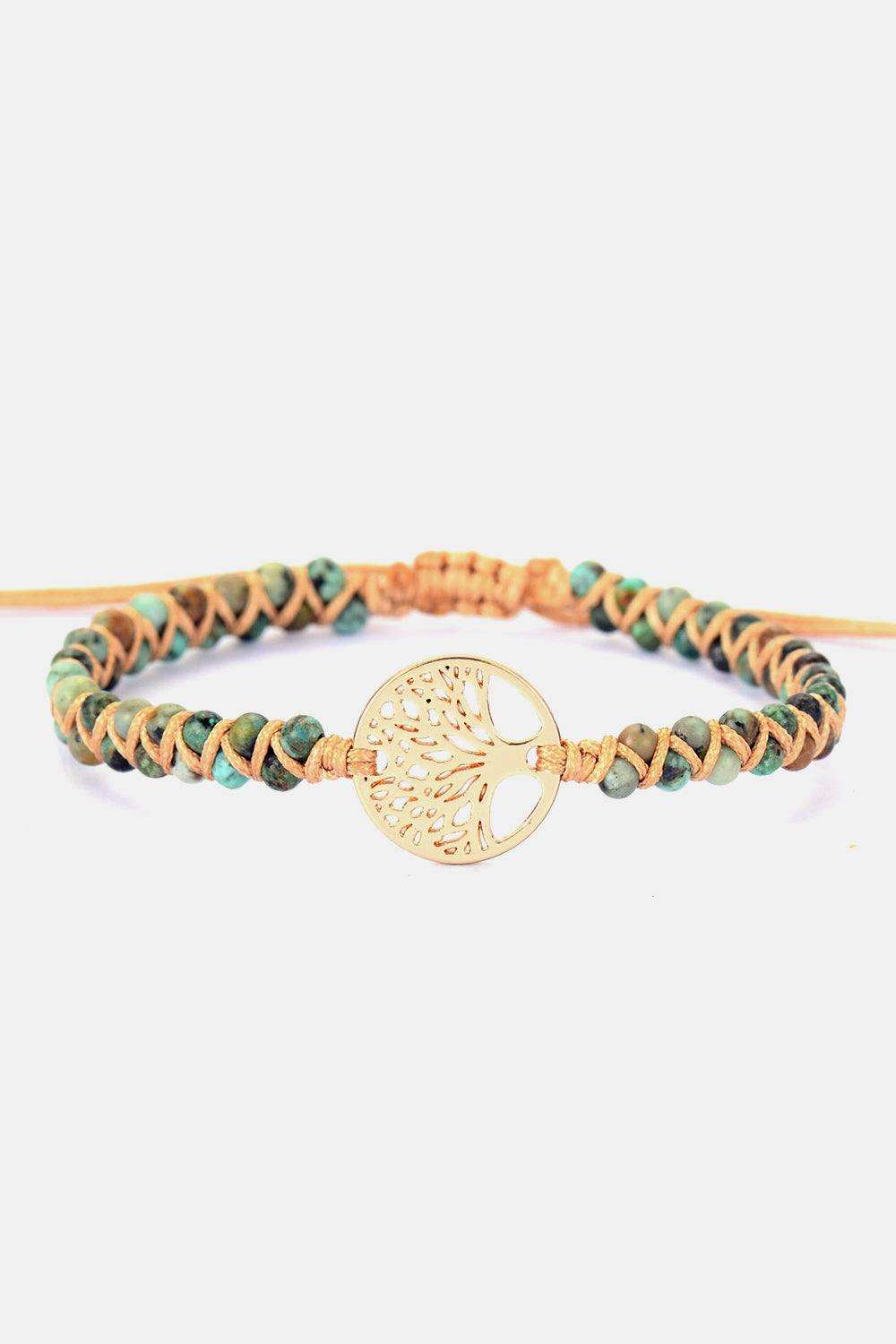 Handmade Tree Shape Beaded Copper Bracelet - Trendsi - Flyclothing LLC