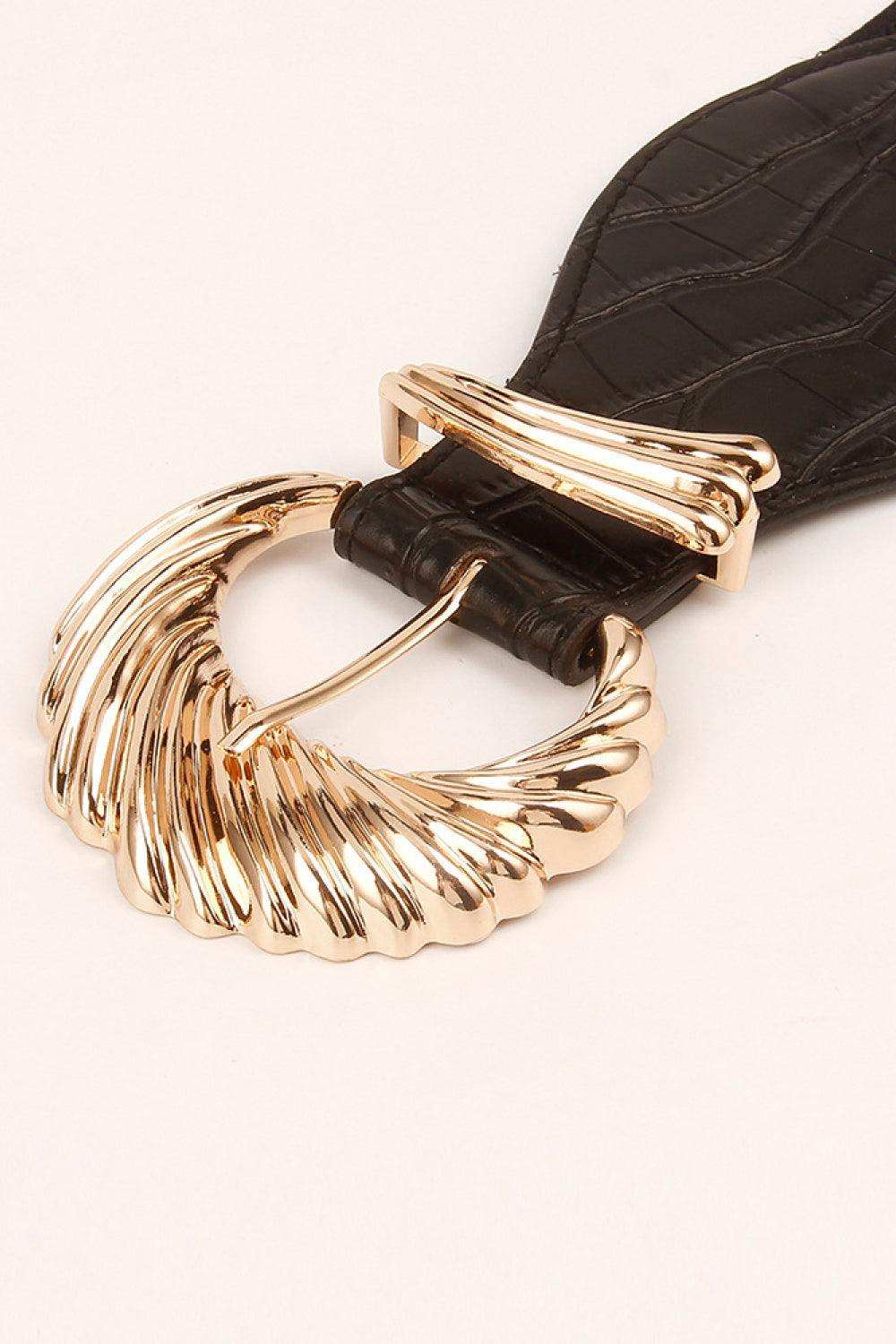 Shell Alloy Buckle Elastic Belt - Trendsi - Flyclothing LLC