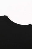 Color Block Side Slit Round Neck T-Shirt - Trendsi - Flyclothing LLC