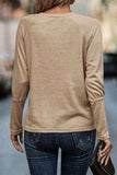 Round Neck Long Sleeve T-Shirt - Trendsi - Flyclothing LLC