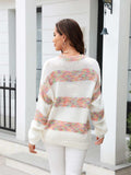 Striped Drop Shoulder Sweater - Trendsi - Flyclothing LLC