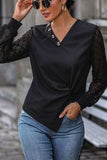 Twisted Decorative Button Long Sleeve T-Shirt - Trendsi - Flyclothing LLC