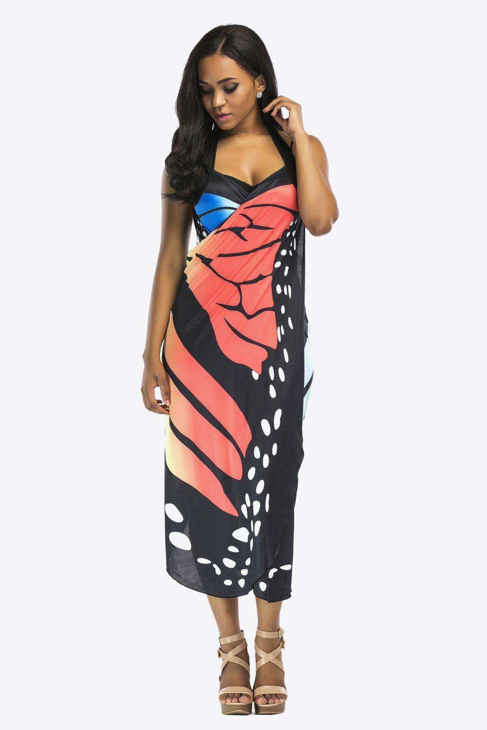 Butterfly Spaghetti Strap Cover Up - Trendsi - Flyclothing LLC