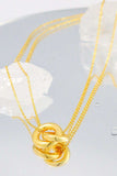 Linked Ring Pendant Chain Necklace - Trendsi - Flyclothing LLC