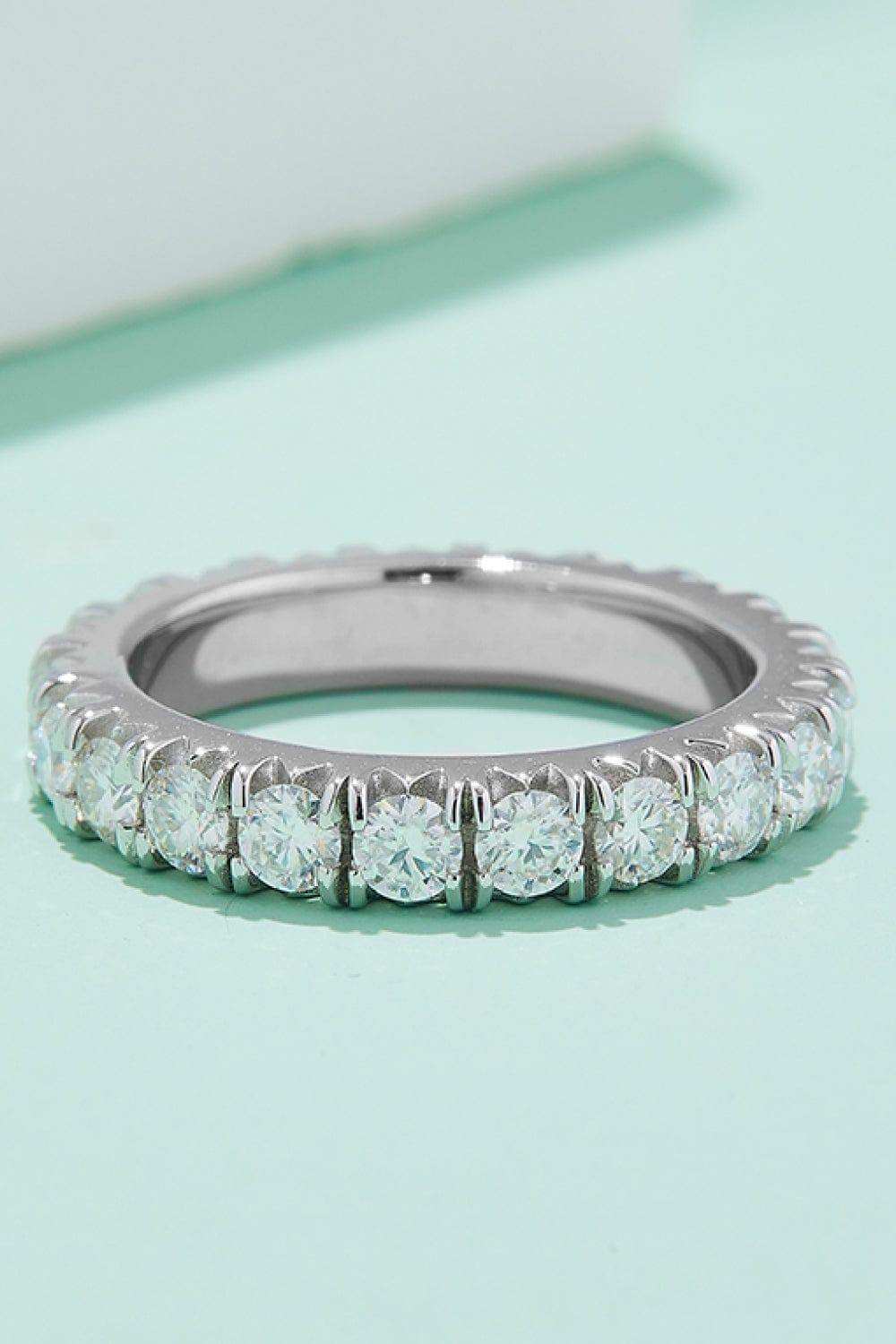 2.3 Carat Moissanite 925 Sterling Silver Eternity Ring - Trendsi - Flyclothing LLC