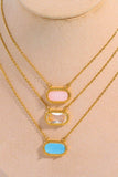 Copper 14K Gold Pleated Pendant Necklace - Trendsi - Flyclothing LLC