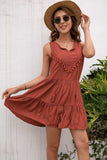 Tassel Tie Lace Trim Sleeveless Dress - Trendsi - Flyclothing LLC