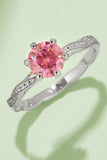 1 Carat Moissanite Contrast 925 Sterling Silver Ring - Trendsi - Flyclothing LLC