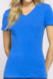 ACTIVE BASIC V-Neck Short Sleeve T-Shirt - Trendsi - Flyclothing LLC