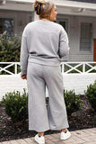 Double Take Full Size Textured Long Sleeve Top and Drawstring Pants Set - Trendsi - Flyclothing LLC
