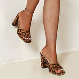 PU Leather Block Heel Pumps - Trendsi - Flyclothing LLC