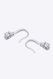 2 Carat Moissanite 925 Sterling Silver Drop Earrings - Trendsi - Flyclothing LLC