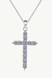 Moissanite Cross Pendant Chain Necklace - Trendsi - Flyclothing LLC