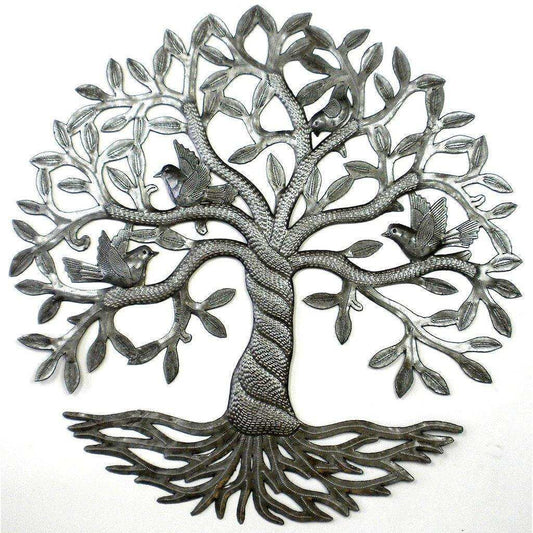 Twisted Tree of Life Metal Wall Art - Croix des Bouquets - Croix des Bouquets - Flyclothing LLC