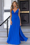 Twisted Slit Plunge Maxi Dress - Trendsi - Flyclothing LLC