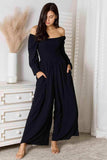 Double Take Square Neck Jumpsuit with Pockets - Trendsi - Flyclothing LLC