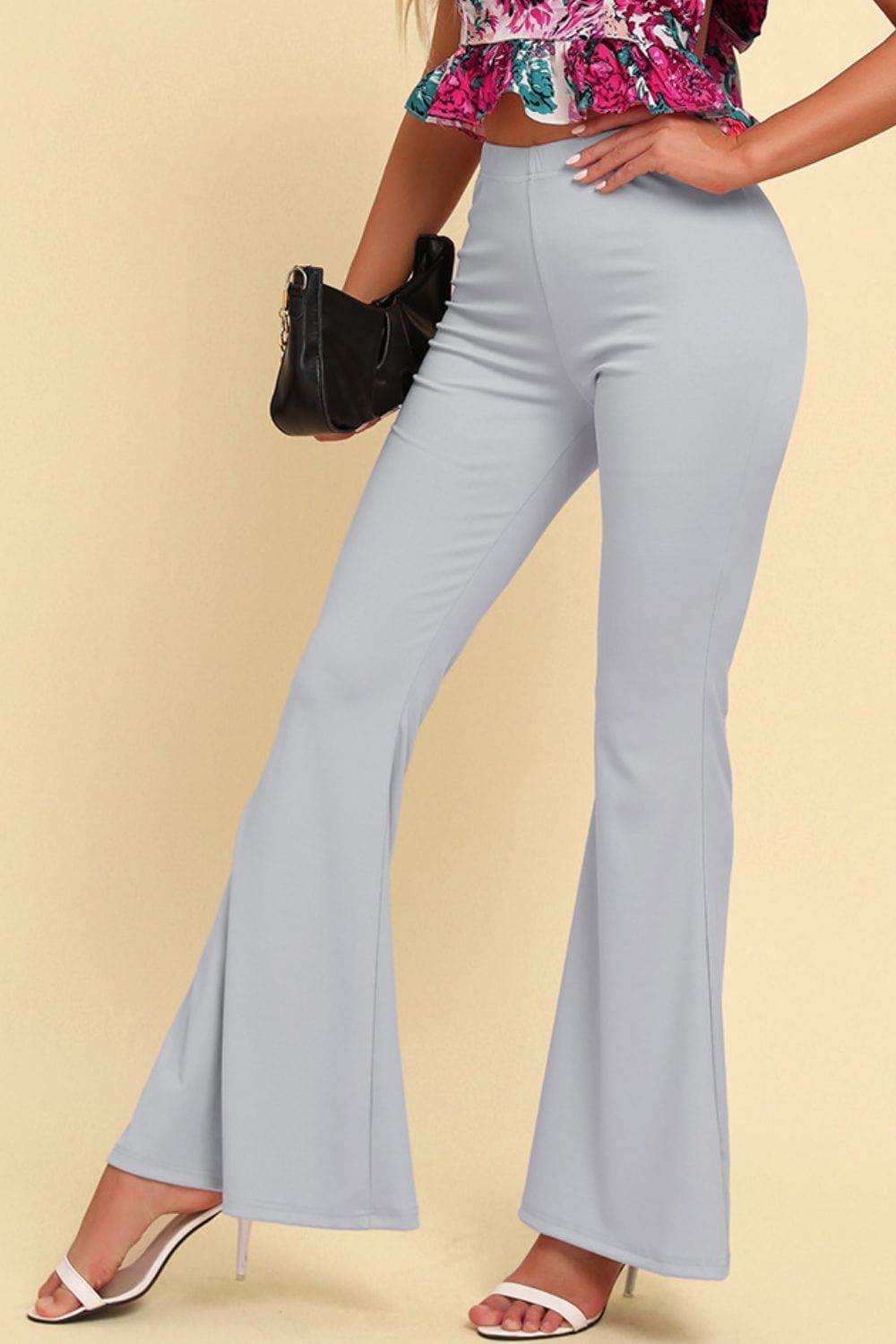 Pull On Flared Pants - Trendsi - Flyclothing LLC
