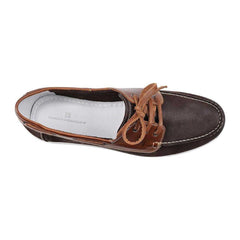 Sandro Moscoloni Men's Leather Boat Shoe Tonga Brown - Flyclothing LLC